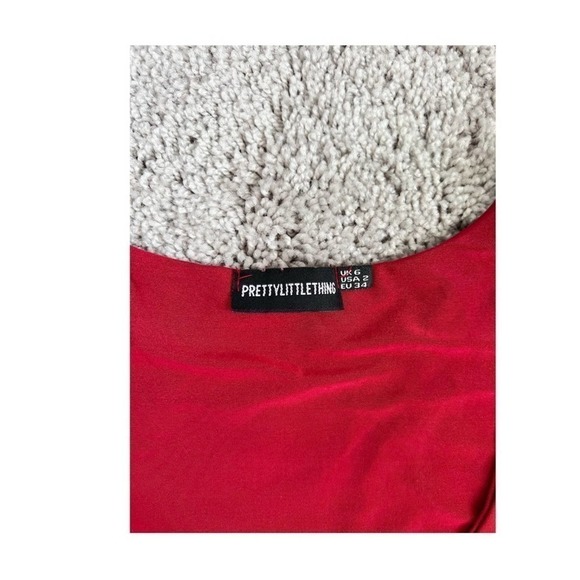 Pretty little thing red dress size 2       #029-0867 - Picture 9 of 10